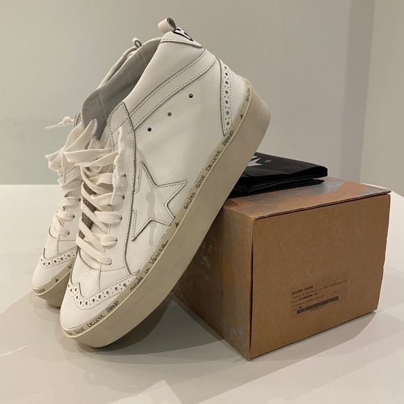 Golden Goose Hi Mid Star Sneaker White sz 38 NIB - Picture 4 of 11